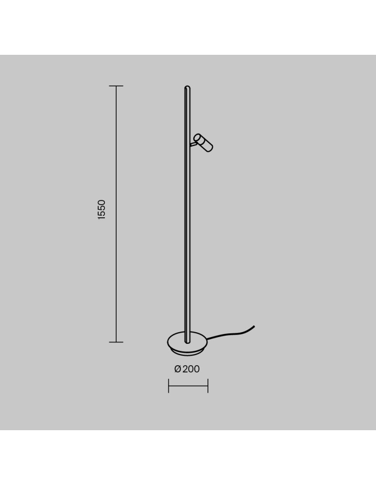 Maytoni Thin Lampa podłogowa LED 800lm 3000K Mosiądz MOD395FL-L28BS3K Maytoni Thin Lampa podłogowa LED 800lm 3000K Mosiądz MOD395FL-L28BS3K