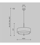 Maytoni Bergamo Lampa wisząca 5xE27 Czarny MOD613PL-05W1 Maytoni Bergamo Lampa wisząca 5xE27 Czarny MOD613PL-05W1