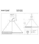 Lampy wiszące glamour - Maytoni Krone Lampa wisząca LED 2925lm 3000K Mosiądz P097PL-L45BS3K - product 3