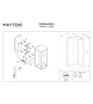 Maytoni Expo Zewnętrzna Lampa Ścienna LED 650lm 3000K Czarny O480WL-L12B3K Maytoni Expo Zewnętrzna Lampa Ścienna LED 650lm 3000K Czarny O480WL-L12B3K