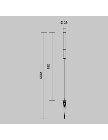 Maytoni Flare Zewnętrzna Stojąca z Klinem LED 250lm 3000K Grafit O487FL-L3GF3K1 - product 2
