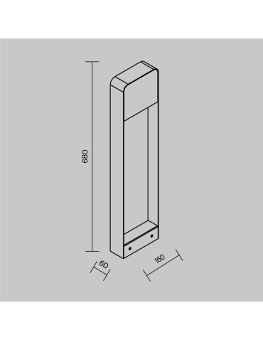 Maytoni Porte Zewnętrzna Stojąca Słupek Ogrodowy LED 250lm 3000K Czarny O481FL-L7B3K - product 2