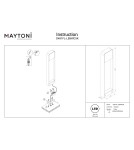 Maytoni Porte Zewnętrzna Stojąca Słupek Ogrodowy LED 250lm 3000K Czarny O481FL-L7BWD3K Maytoni Porte Zewnętrzna Stojąca Słupek Ogrodowy LED 250lm 3000K Czarny O481FL-L7BWD3K