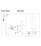 Maytoni Rounge Zewnętrzna Lampa Ścienna LED 600lm 3000K Czarny O482WL-L12B3K Maytoni Rounge Zewnętrzna Lampa Ścienna LED 600lm 3000K Czarny O482WL-L12B3K
