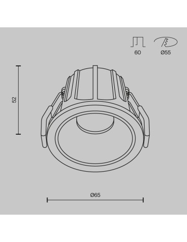 Maytoni Alfa LED Lampa wbudowana podtynkowa LED 450lm 3000K Biały i czarny DL043-01-10W3K-RD-WB - produkt 2
