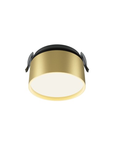 Maytoni Onda Lampa wbudowana podtynkowa LED 620lm 2200K-4000K Czarny i matowe złoto DL024-12W-DTW-BMG