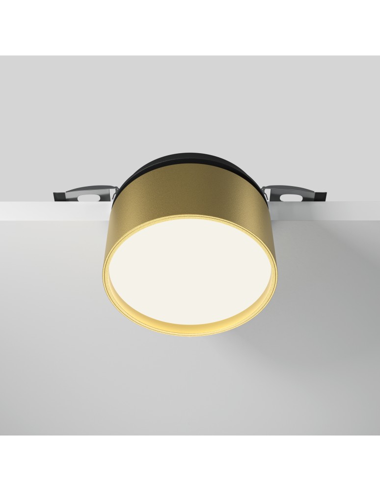 Maytoni Onda Lampa wbudowana podtynkowa LED 620lm 2200K-4000K Czarny i matowe złoto DL024-12W-DTW-BMG Maytoni Onda Lampa wbudowana podtynkowa LED 620lm 2200K-4000K Czarny i matowe złoto DL024-12W-DTW-BMG