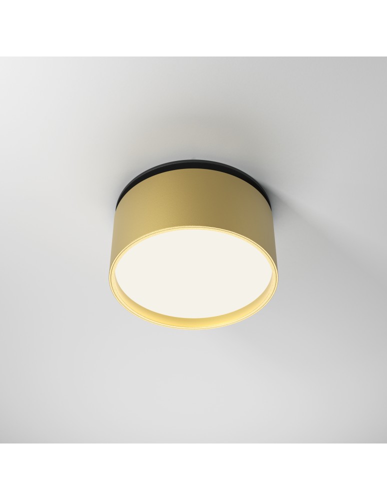 Maytoni Onda Lampa wbudowana podtynkowa LED 620lm 2200K-4000K Czarny i matowe złoto DL024-12W-DTW-BMG Maytoni Onda Lampa wbudowana podtynkowa LED 620lm 2200K-4000K Czarny i matowe złoto DL024-12W-DTW-BMG