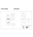 Maytoni Onda Lampa wbudowana podtynkowa LED 620lm 2200K-4000K Czarny i matowe złoto DL024-12W-DTW-BMG Maytoni Onda Lampa wbudowana podtynkowa LED 620lm 2200K-4000K Czarny i matowe złoto DL024-12W-DTW-BMG