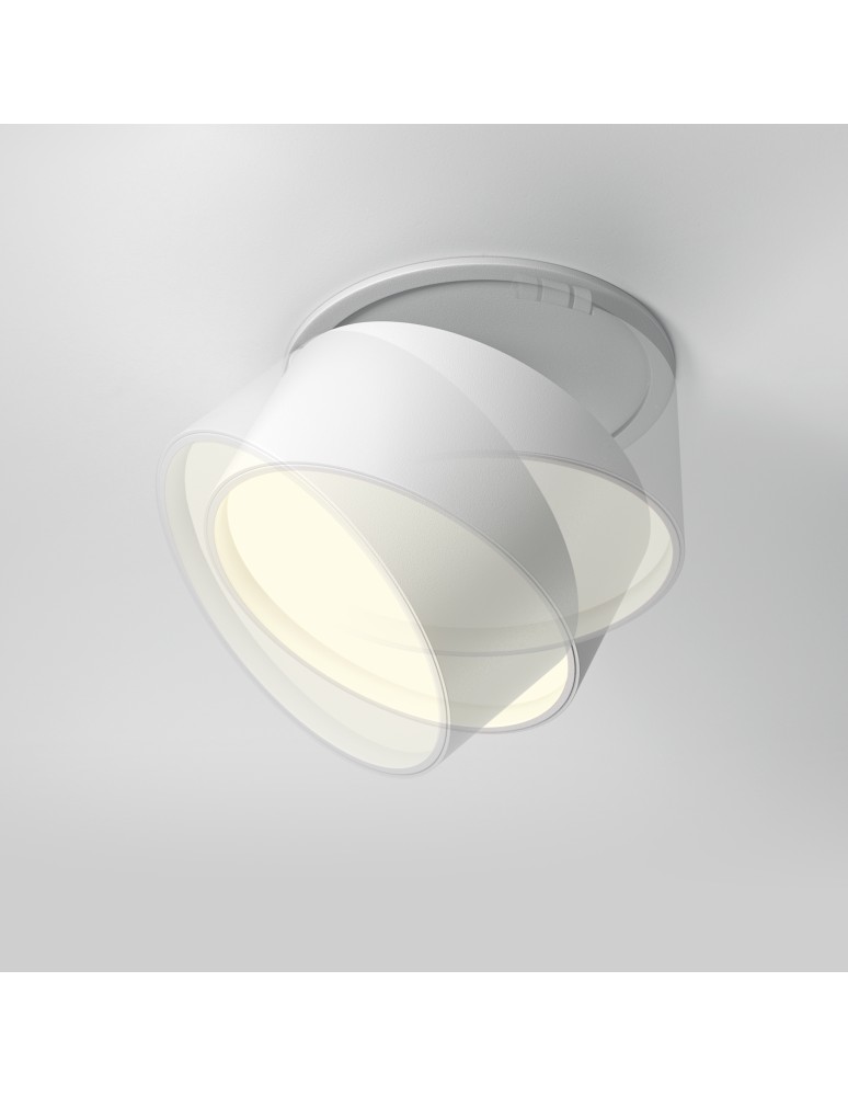 Maytoni Onda Lampa wbudowana podtynkowa LED 800lm 2200K-4000K Biały DL024-12W-DTW-W Maytoni Onda Lampa wbudowana podtynkowa LED 800lm 2200K-4000K Biały DL024-12W-DTW-W
