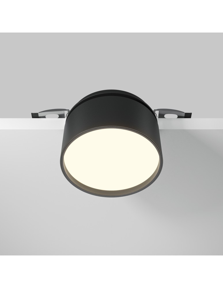Maytoni Onda Lampa wbudowana podtynkowa LED 640lm 2200K-4000K Czarny DL024-12W-DTW-B Maytoni Onda Lampa wbudowana podtynkowa LED 640lm 2200K-4000K Czarny DL024-12W-DTW-B