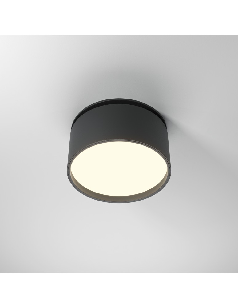 Maytoni Onda Lampa wbudowana podtynkowa LED 640lm 2200K-4000K Czarny DL024-12W-DTW-B Maytoni Onda Lampa wbudowana podtynkowa LED 640lm 2200K-4000K Czarny DL024-12W-DTW-B