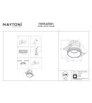 Maytoni Round Lampa wbudowana podtynkowa LED 920lm 3000K Mosiądz DL058-12W3K-TRS-BS Maytoni Round Lampa wbudowana podtynkowa LED 920lm 3000K Mosiądz DL058-12W3K-TRS-BS