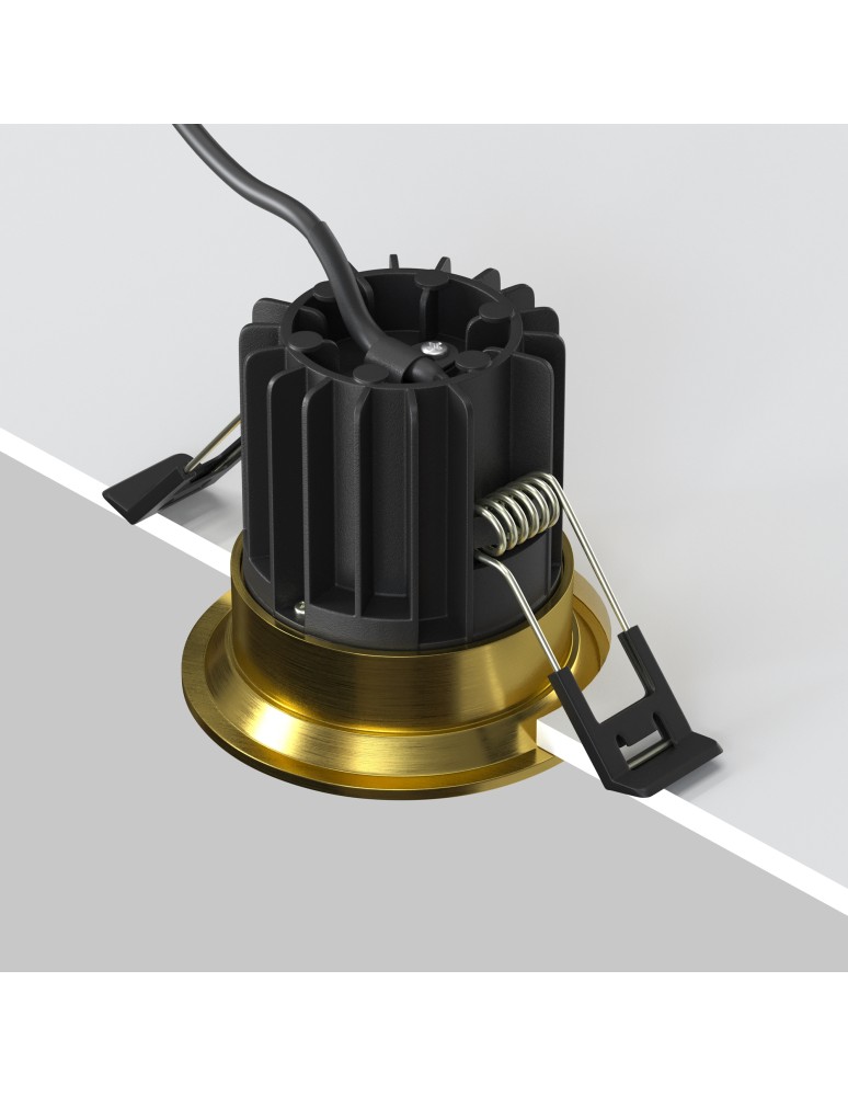 Maytoni Round Lampa wbudowana podtynkowa LED 460lm 3000K Mosiądz DL058-7W3K-BS