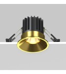 Lampy podtynkowe LED - Maytoni Round Lampa wbudowana podtynkowa LED 460lm 3000K Mosiądz DL058-7W3K-BS - product 4