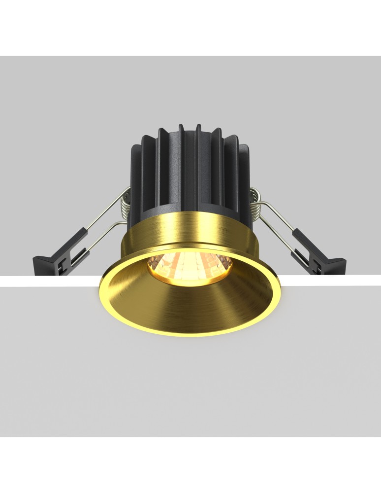 Maytoni Round Lampa wbudowana podtynkowa LED 460lm 3000K Mosiądz DL058-7W3K-BS