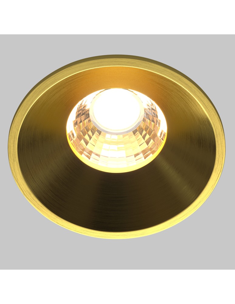 Maytoni Round Lampa wbudowana podtynkowa LED 460lm 3000K Mosiądz DL058-7W3K-BS
