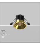 Lampy podtynkowe LED - Maytoni Round Lampa wbudowana podtynkowa LED 460lm 3000K Mosiądz DL058-7W3K-BS - product 6