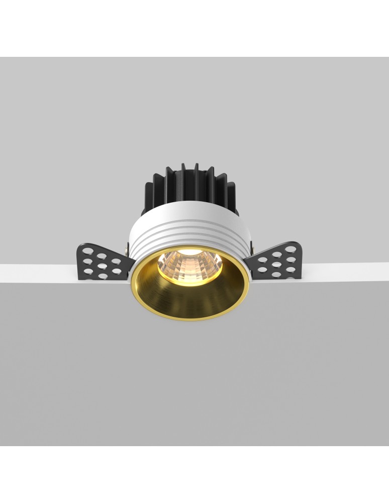 Maytoni Round Lampa wbudowana podtynkowa LED 480lm 3000K Mosiądz DL058-7W3K-TRS-BS