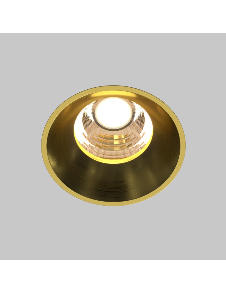 Maytoni Round Lampa wbudowana podtynkowa LED 480lm 3000K Mosiądz DL058-7W3K-TRS-BS