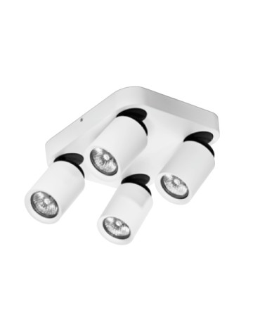 Azzardo TOMI 4 KW WHITE 4xGU10 Reflektor Sufitowy Biały/Szary AZ0682