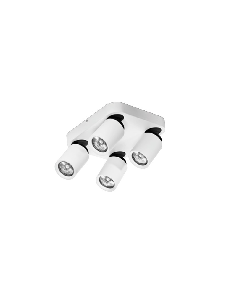 Lampy sufitowe reflektory - Azzardo TOMI 4 KW WHITE 4xGU10 Reflektor Sufitowy Biały/Szary AZ0682 - produkt kolory-swiatla.pl 1