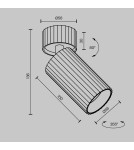 Maytoni Calipso Lampa sufitowa 1xGU10 Mosiądz C108CL-01-GU10-BS Maytoni Calipso Lampa sufitowa 1xGU10 Mosiądz C108CL-01-GU10-BS