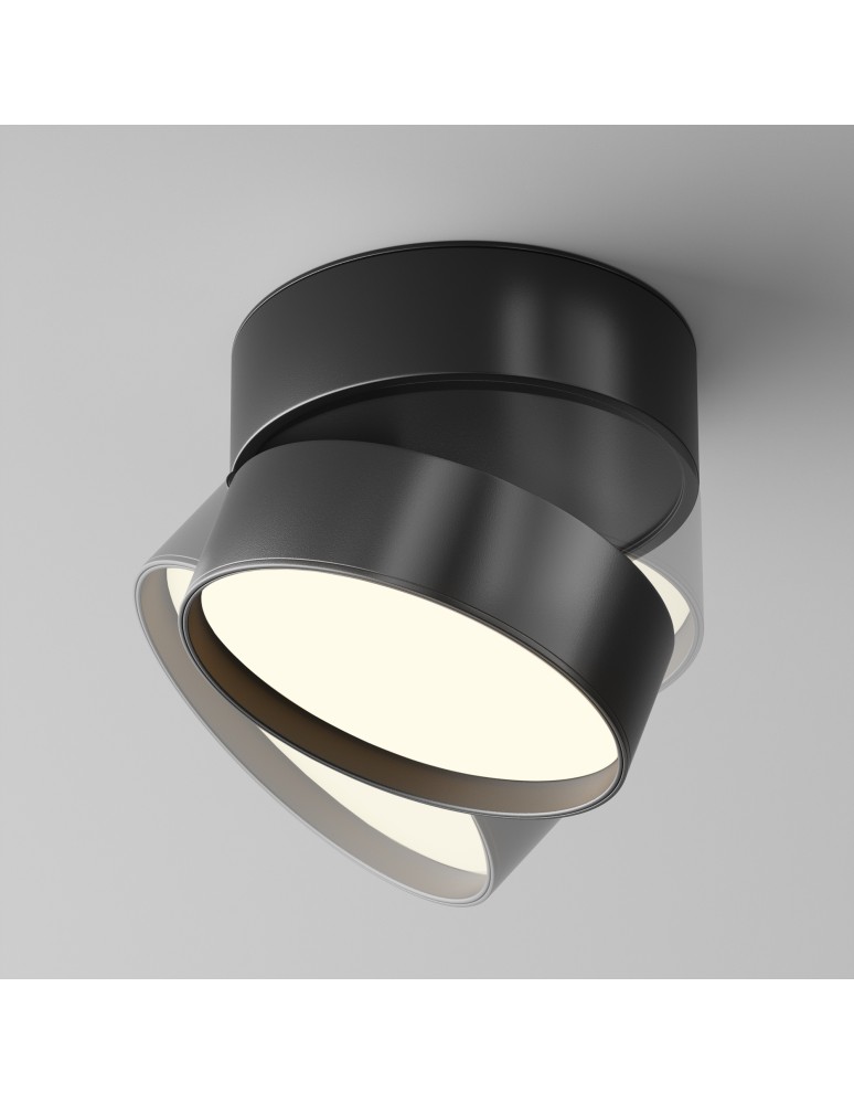 Maytoni Onda Lampa sufitowa LED 1370lm 3000K Czarny C024CL-18W3K-B-1 Maytoni Onda Lampa sufitowa LED 1370lm 3000K Czarny C024CL-18W3K-B-1