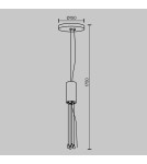 Zawieszenia - Maytoni Zon Uniwersalny element mocujący zawieszenie LED Matowe Złoty C032C-04-MG-1 - product 2