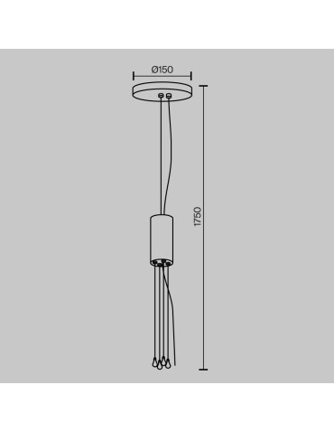 Maytoni Zon Uniwersalny element mocujący zawieszenie LED Matowe Złoty C032C-04-MG-1 - product 2