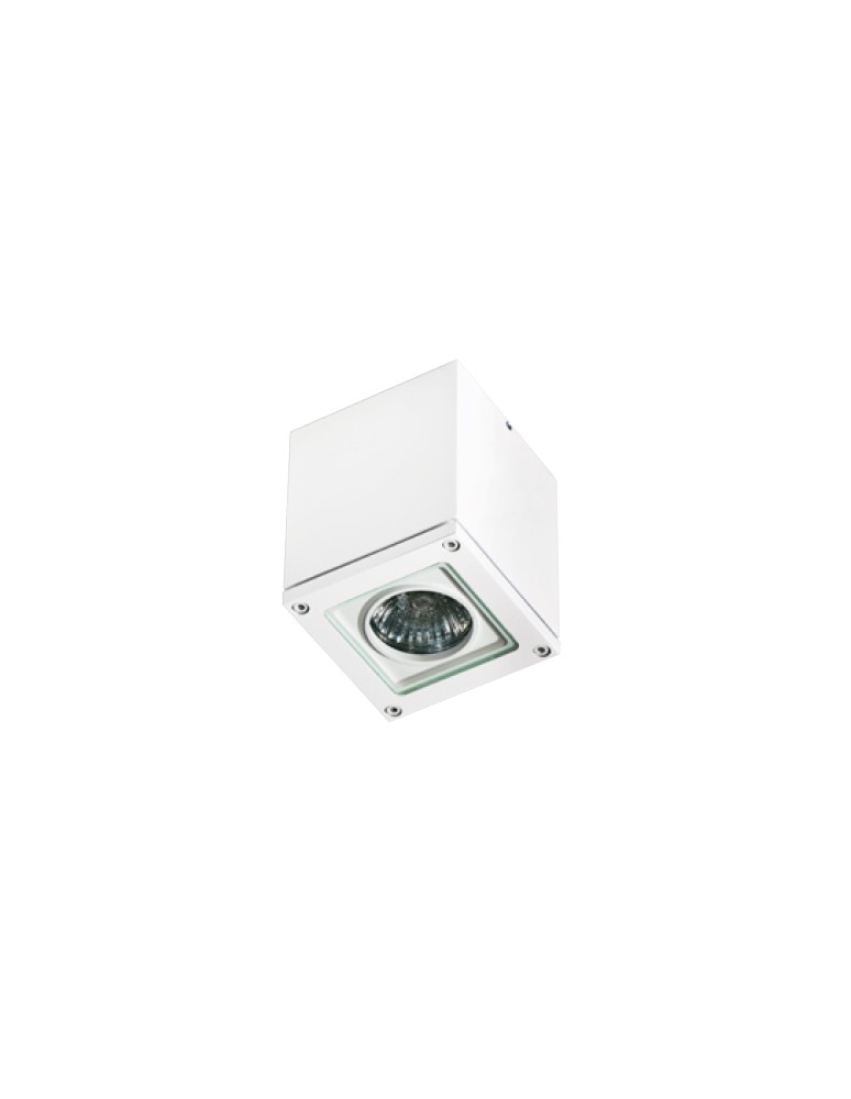 Lampy zewnętrzne sufitowe - Azzardo TONIO WHITE 1xGU10 Zewnętrzna Sufitowa Biały IP54 AZ0870 - produkt kolory-swiatla.pl 1