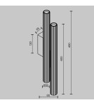Kinkiety tuby - Maytoni Calipso Lampa ścienna LED 1620lm 2700K Czarny C082WL-24W2.7K-B - product 2