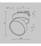 Maytoni ONDA Reflektor do Szyny UNITY 1-obwodowej LED 1370lm 3000K Czarny TR007-1-18W3K-B-1 Maytoni ONDA Reflektor do Szyny UNITY 1-obwodowej LED 1370lm 3000K Czarny TR007-1-18W3K-B-1