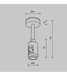 Maytoni Mocowanie Sufitowe Krótkie 78mm z wejściem zasilania Flarity Mosiądz TRA156C-B1-BS Maytoni Mocowanie Sufitowe Krótkie 78mm z wejściem zasilania Flarity Mosiądz TRA156C-B1-BS