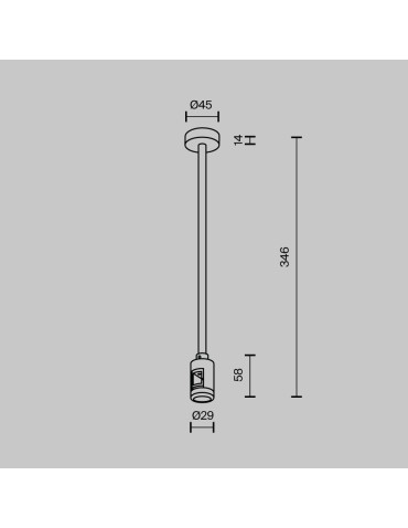 Maytoni Mocowanie Sufitowe Średnie 300 mm z wejściem zasilania Flarity Mosiądz TRA158C-B1-BS - produkt 2