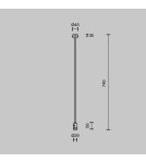 Maytoni Mocowanie Sufitowe Długie 700 mm z wejściem zasilania Flarity Mosiądz TRA159C-B1-BS Maytoni Mocowanie Sufitowe Długie 700 mm z wejściem zasilania Flarity Mosiądz TRA159C-B1-BS