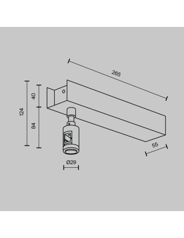 Maytoni Podstawa Sufitowa Krótka do zasilacza z wejściem zasilania Flarity Mosiądz TRA156C-BB1-BS - produkt 2