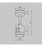 Maytoni Mocowanie Sufitowe Krótkie 78 mm z prostym złączem zasilającym Flarity Mosiądz TRA156C-IPC1-BS Maytoni Mocowanie Sufitowe Krótkie 78 mm z prostym złączem zasilającym Flarity Mosiądz TRA156C-IPC1-BS