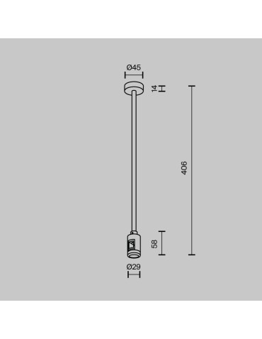 Maytoni Mocowanie Sufitowe Średnie Pojedyncze 360 mm Flarity LED Mosiądz TRA158C-SL1-BS - produkt 2