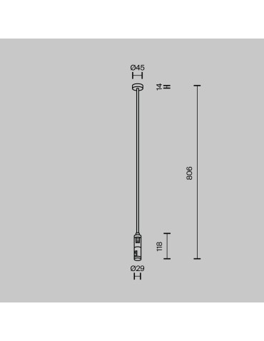 Maytoni Mocowanie Sufitowe Długie Podwójne 700 mm Flarity Mosiądz TRA159C-D1-BS - produkt 2