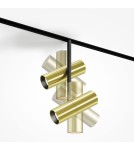 Maytoni Elti Duo Reflektor Podwójny do Szyny Exility LED 1517lm 3000K Czerń i mosiądz TR005-2-2X12W3K-BBS Maytoni Elti Duo Reflektor Podwójny do Szyny Exility LED 1517lm 3000K Czerń i mosiądz TR005-2-2X12W3K-BBS