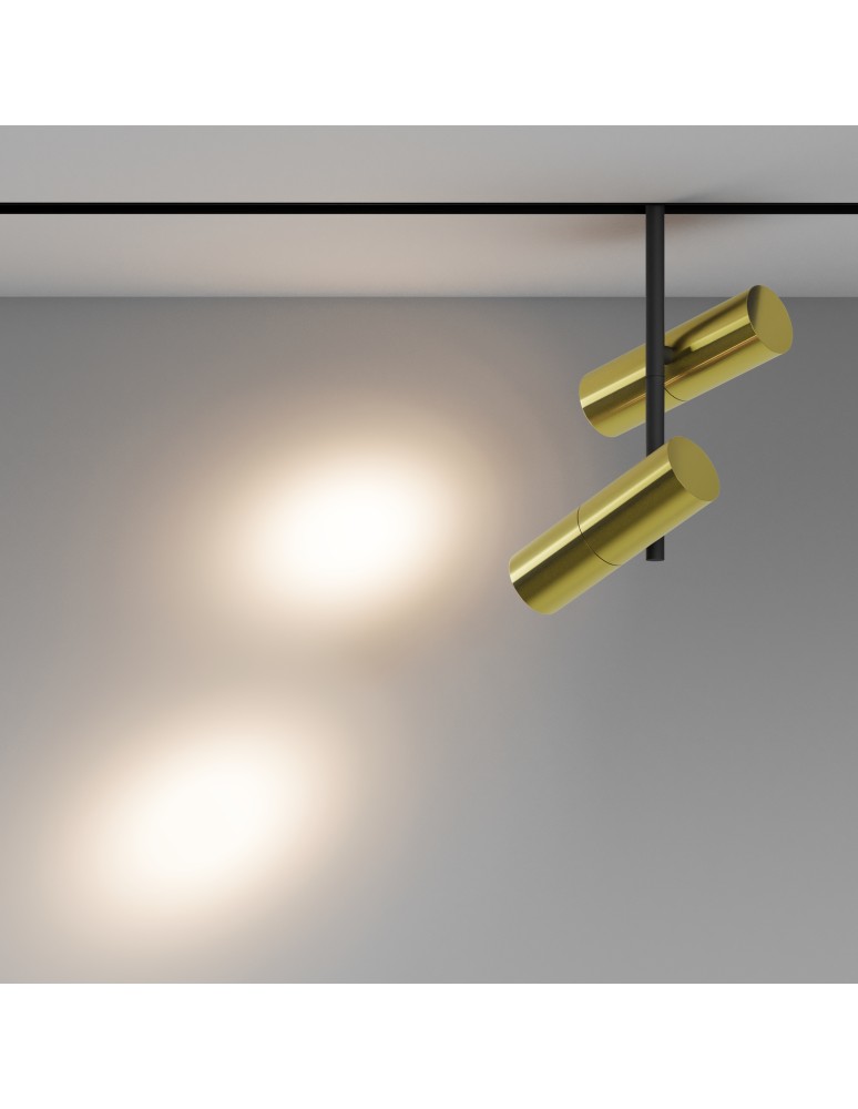 Maytoni Elti Duo Reflektor Podwójny do Szyny Exility LED 1517lm 3000K Czerń i mosiądz TR005-2-2X12W3K-BBS Maytoni Elti Duo Reflektor Podwójny do Szyny Exility LED 1517lm 3000K Czerń i mosiądz TR005-2-2X12W3K-BBS