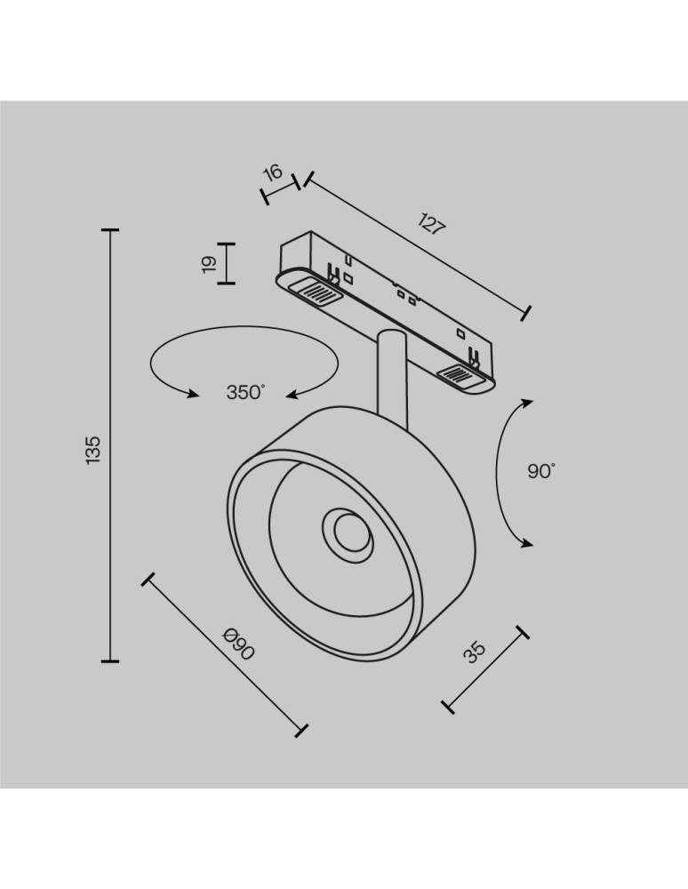 Maytoni Lens Reflektor do Szyny Exility LED 770lm 3000K Czarny TR217-2-15W3K-B Maytoni Lens Reflektor do Szyny Exility LED 770lm 3000K Czarny TR217-2-15W3K-B