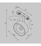 Maytoni Lens Reflektor do Szyny Exility LED 770lm 2700K-6000K Czarny TR217-4-15WTW-DD2-B Maytoni Lens Reflektor do Szyny Exility LED 770lm 2700K-6000K Czarny TR217-4-15WTW-DD2-B