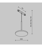 Maytoni Plato Lampa Talerz do Szyny Exility LED 708lm 3000K Czarny TR123-2-15W3K-B Maytoni Plato Lampa Talerz do Szyny Exility LED 708lm 3000K Czarny TR123-2-15W3K-B