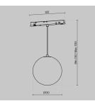 Maytoni Luna Kula do Szyny Exility LED 350lm 2700K-6000K Czarny TR039-4-5WTW-DD2-B Maytoni Luna Kula do Szyny Exility LED 350lm 2700K-6000K Czarny TR039-4-5WTW-DD2-B