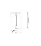 Akcesoria do szynoprzewodów 1 fazowych - Milagro Zawiesie Prowadnica Track Biały 1-Obwodowy v2.0 ML0721 - product 2