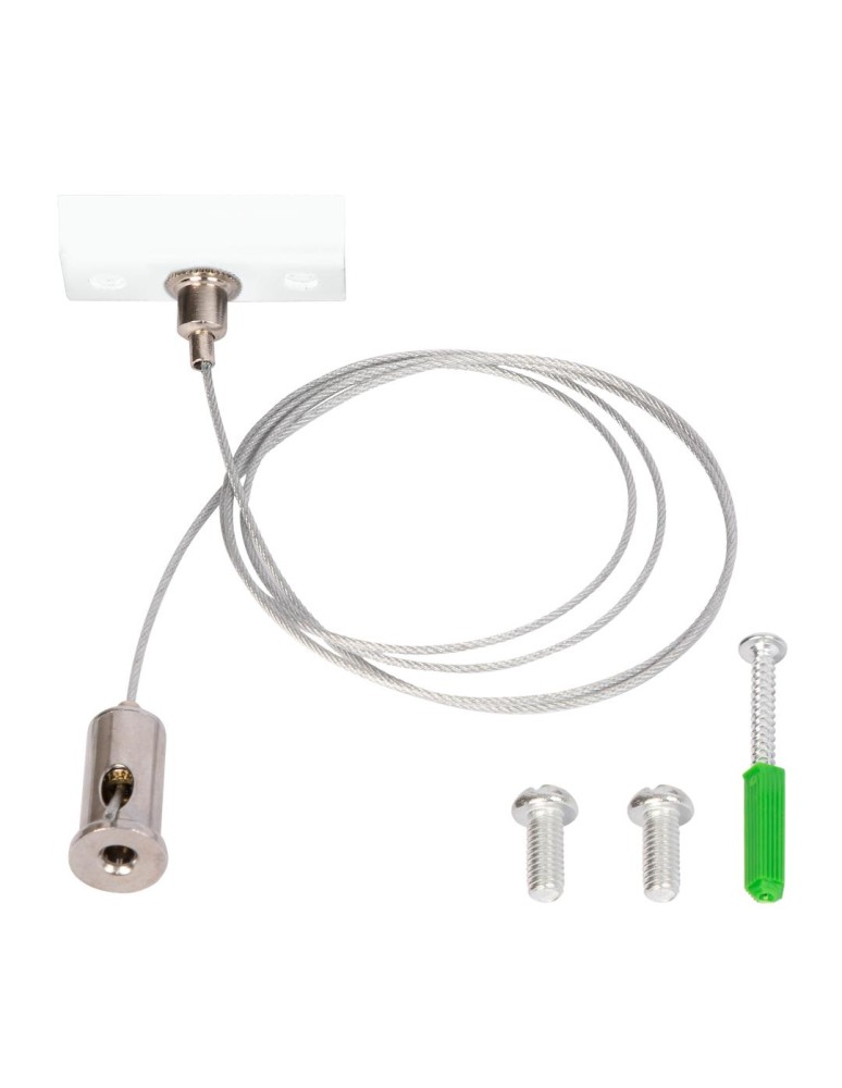 Akcesoria do szynoprzewodów 1 fazowych - Milagro Zawiesie Prowadnica Track Biały 1-Obwodowy v2.0 ML0721 - product kolory-swiatla.pl 3