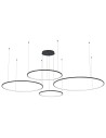 Milagro Lampa wisząca Saturno Black 120W LED ML0848