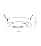 Lampy podtynkowe okrągłe - Milagro Oprawa podtynkowa Redondo Biały 1xAR111 GU10 ML1077 - product 8